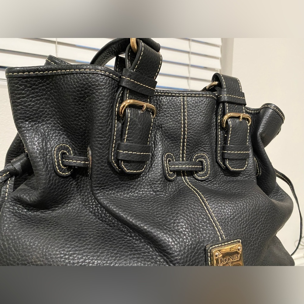 Dooney & Bourke Large Leather Drawstring Tote - Picture 4 of 15